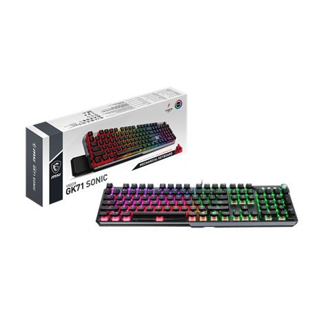 MSI | VIGOR GK71 SONIC RED US | Gaming keyboard | RGB LED light | US | Wired | Black - 5
